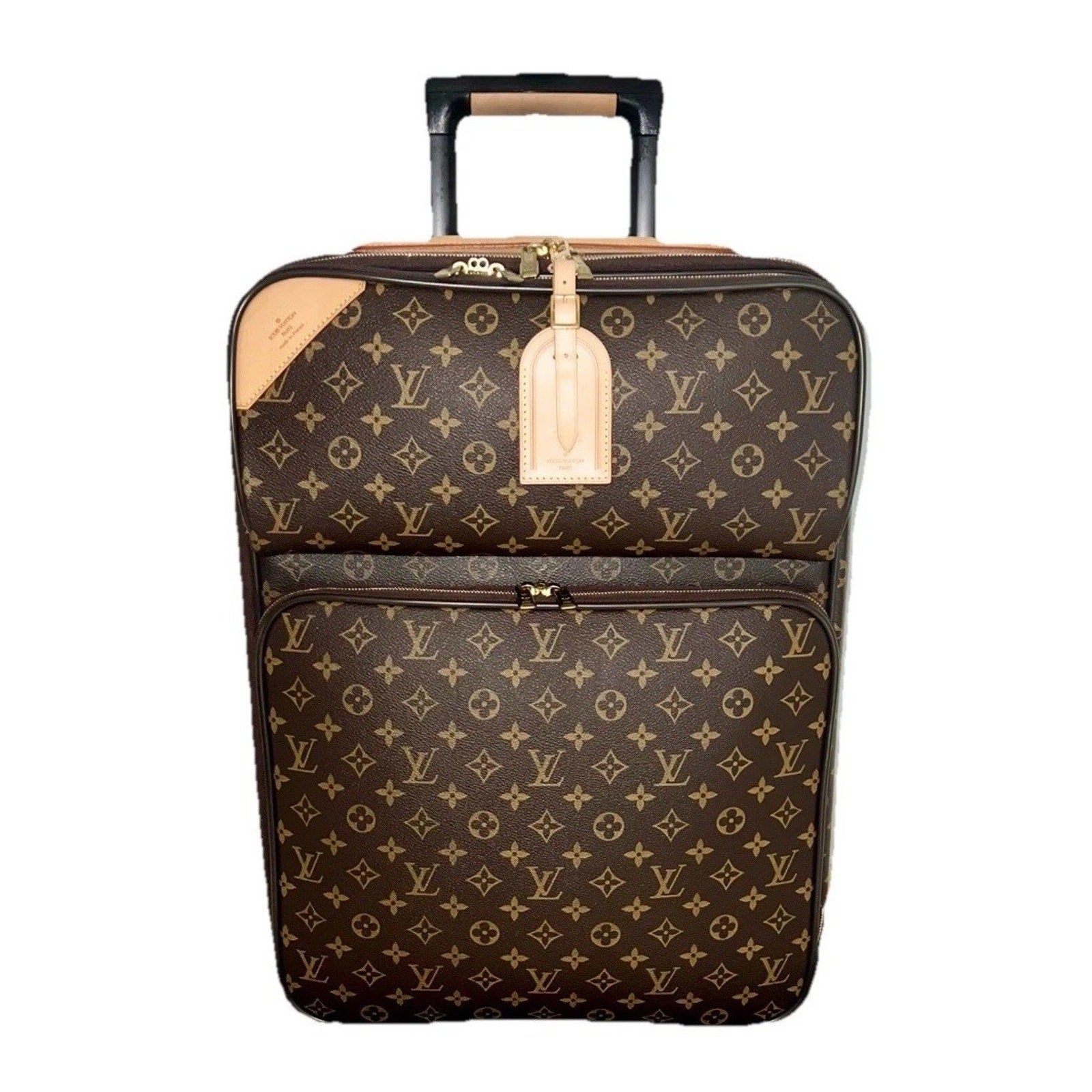 Louis Vuitton Business Pegase 55 w/ Protective Cover Suitcase Bag Monogram