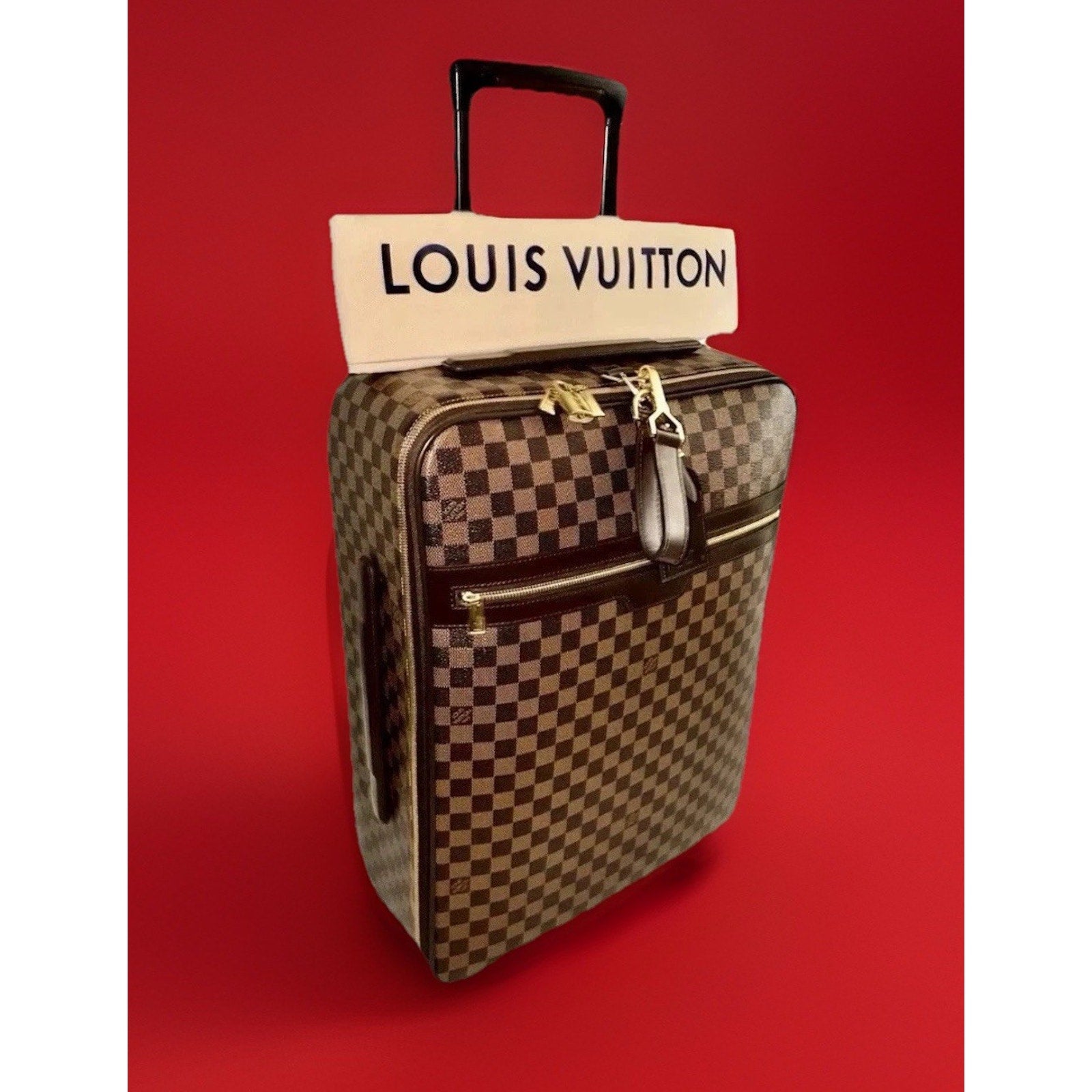 Louis Vuitton Pegase Legere Damier Ebene Suitcase Bag + Coa Garment & Dustbag A+