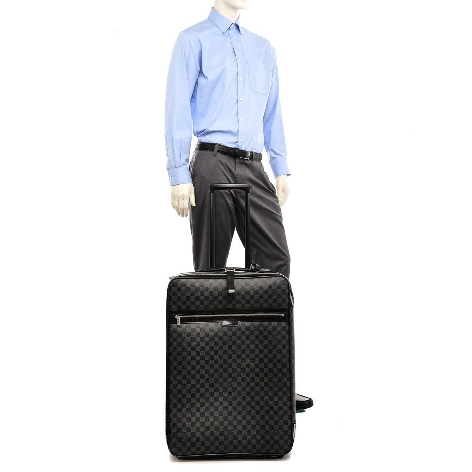 Louis Vuitton Pegase 65 Graphite Suitcase Unisex Luggage Superb Bag w/ Cover