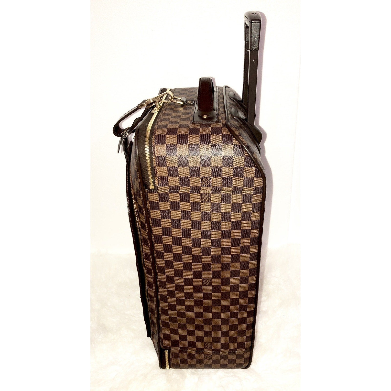 Louis Vuitton Pegase 55 Suitcase Bag Damier Ebene w/ Garment Bag Hanger