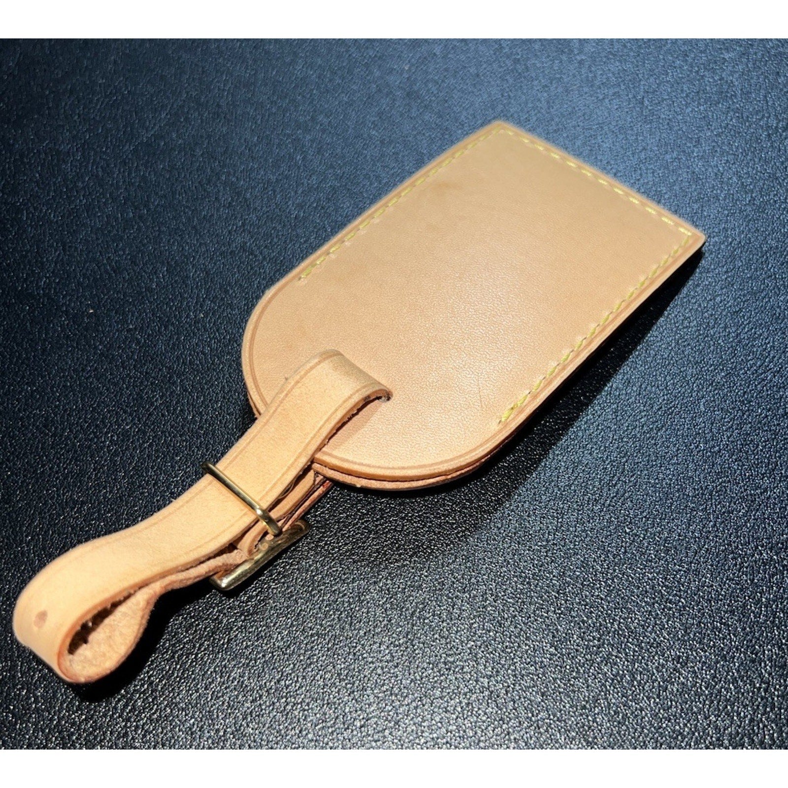 Louis Vuitton PARIS Leather Tag w/ A I Initials Goldtone - Beige Vachetta