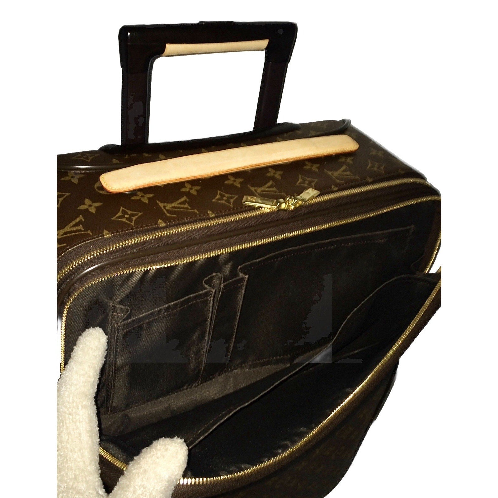 Louis Vuitton Business Pegase 55 w/ Protective Cover Suitcase Bag Monogram