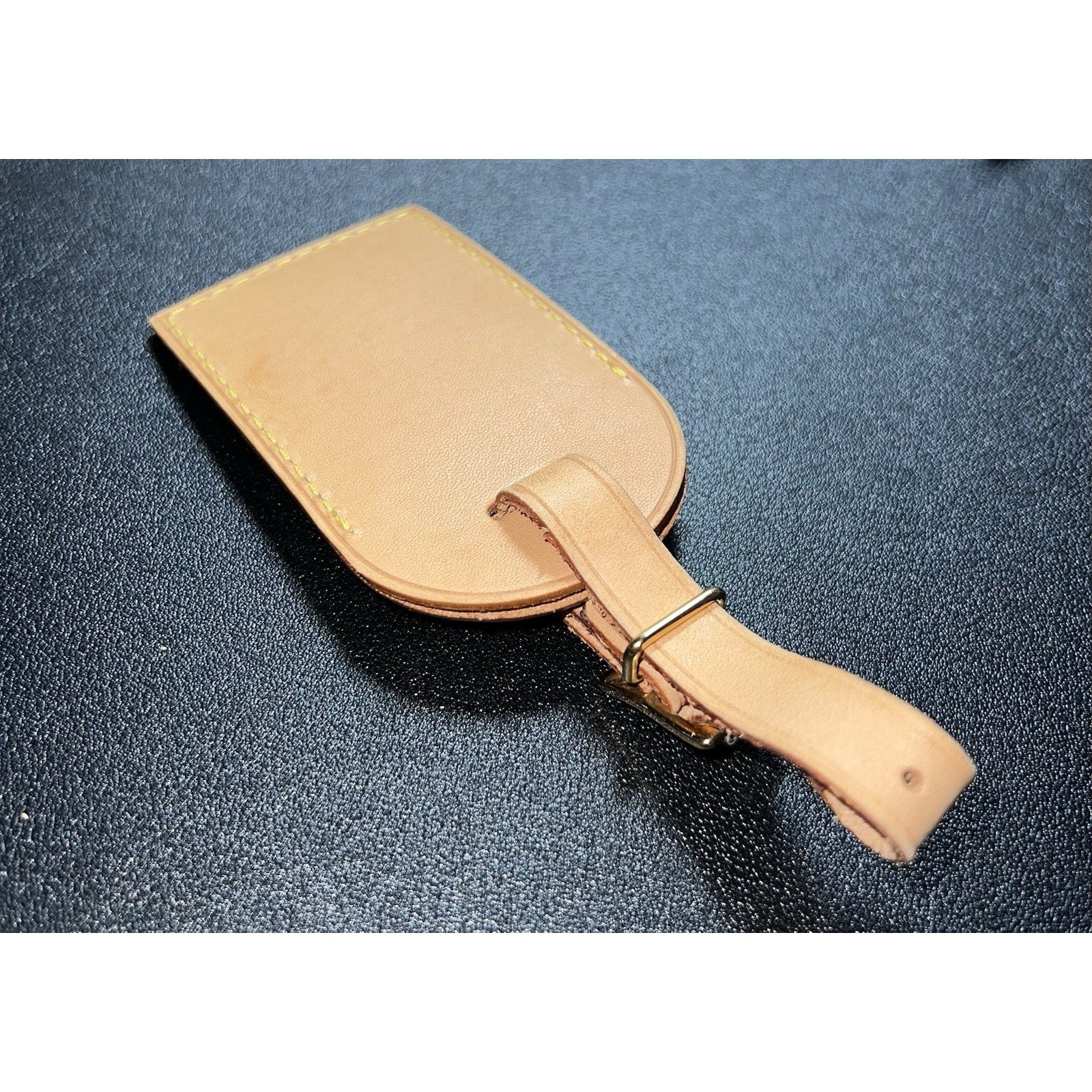 Louis Vuitton PARIS Leather Tag w/ A I Initials Goldtone - Beige Vachetta