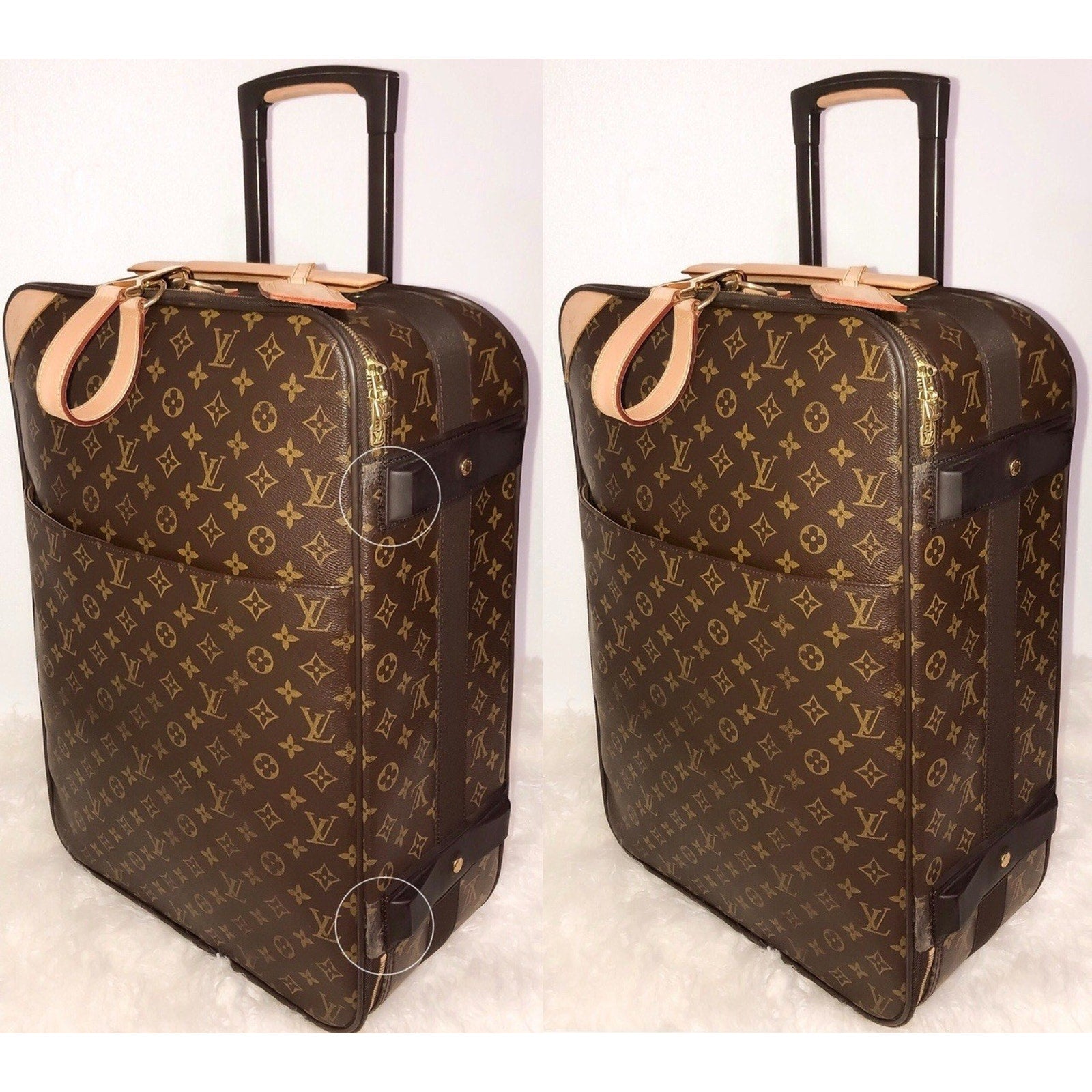 Louis Vuitton Pegase 55 Classic Rolling Suitcase w/Dust-bag COA Tag - Upright