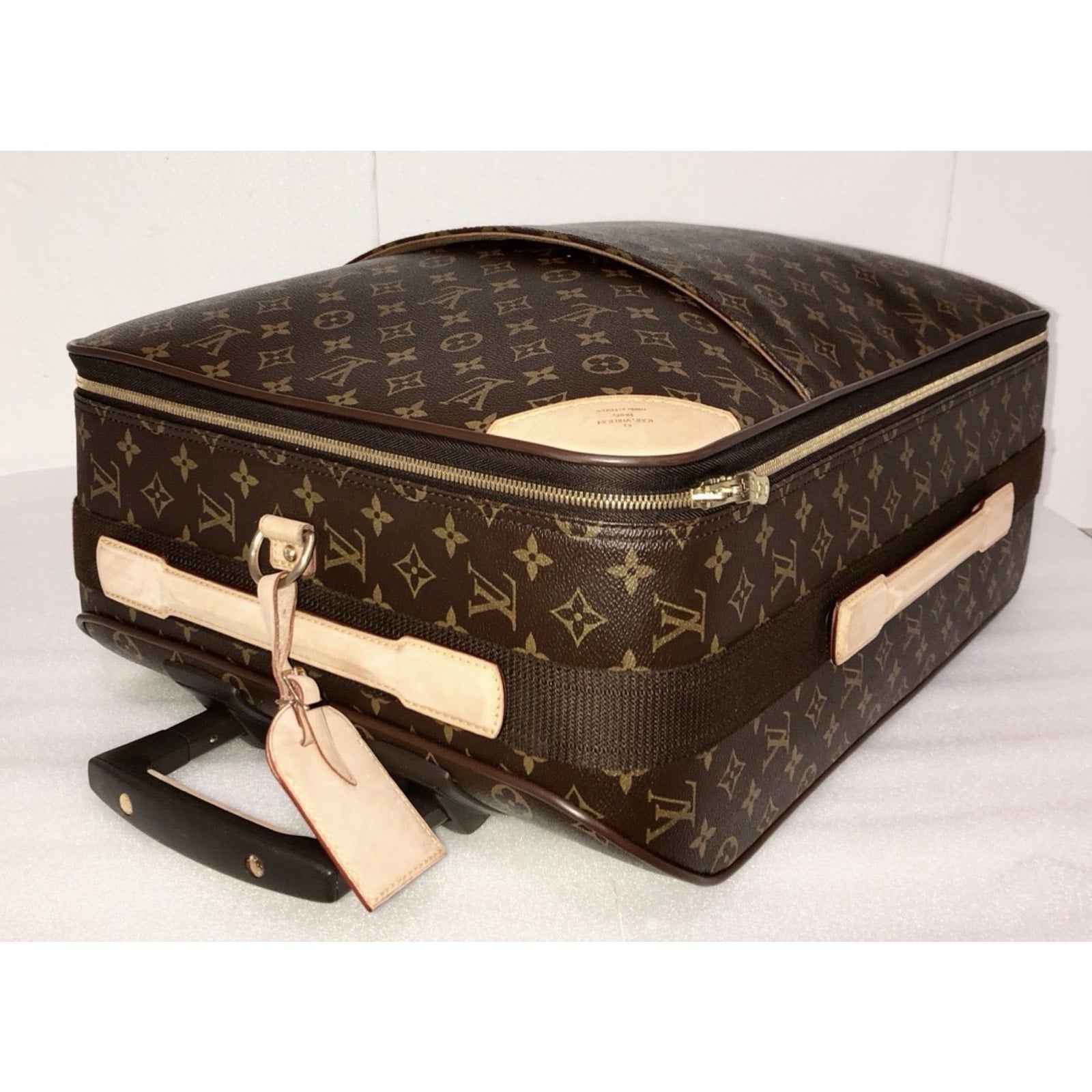 Louis Vuitton Pegase Monogram Suitcase Rolling Carry on w/ Coa Garment Bag 🇺🇸