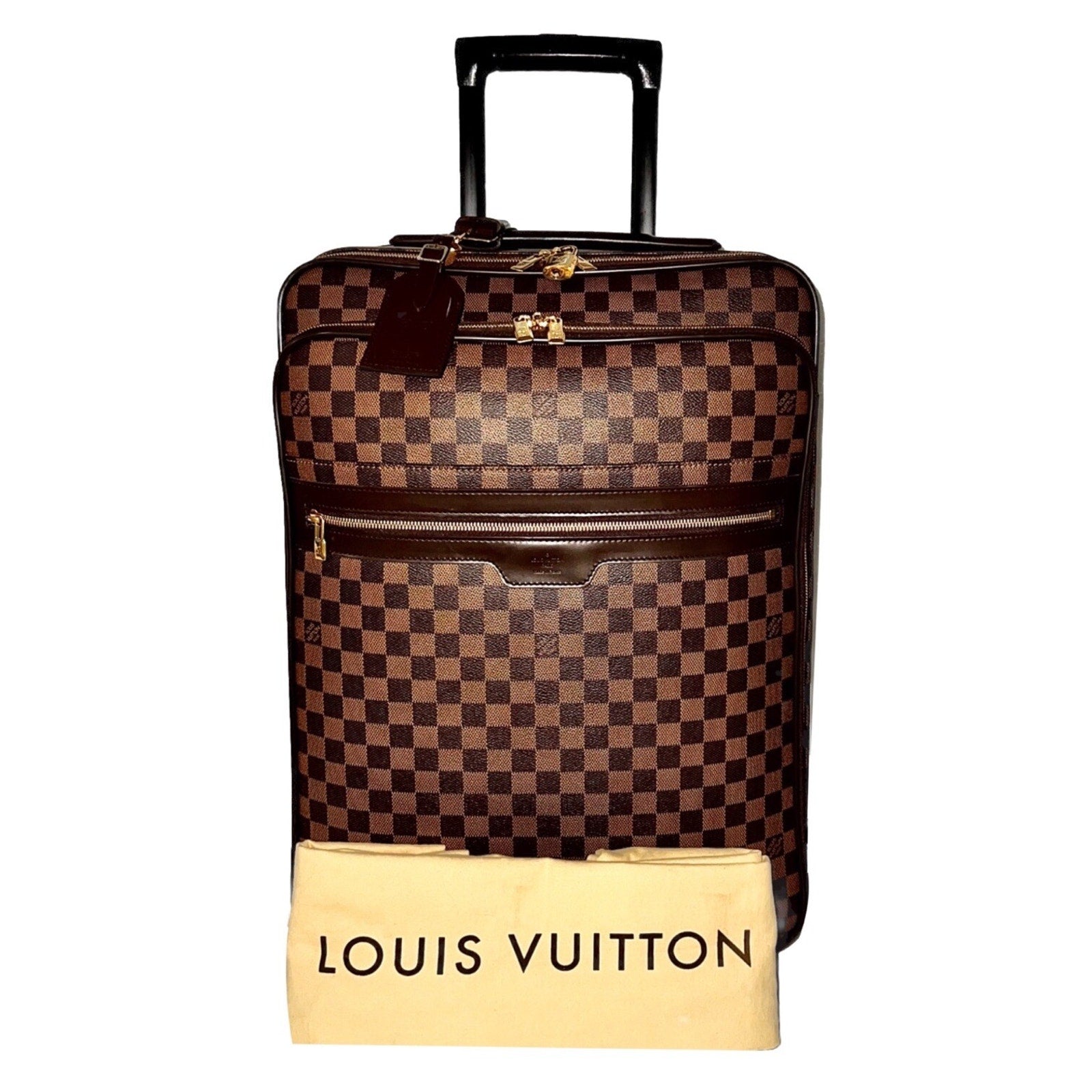 Louis Vuitton Pegase Business Suitcase Damier Ebene w/ Dustbag Strap Garment Bag