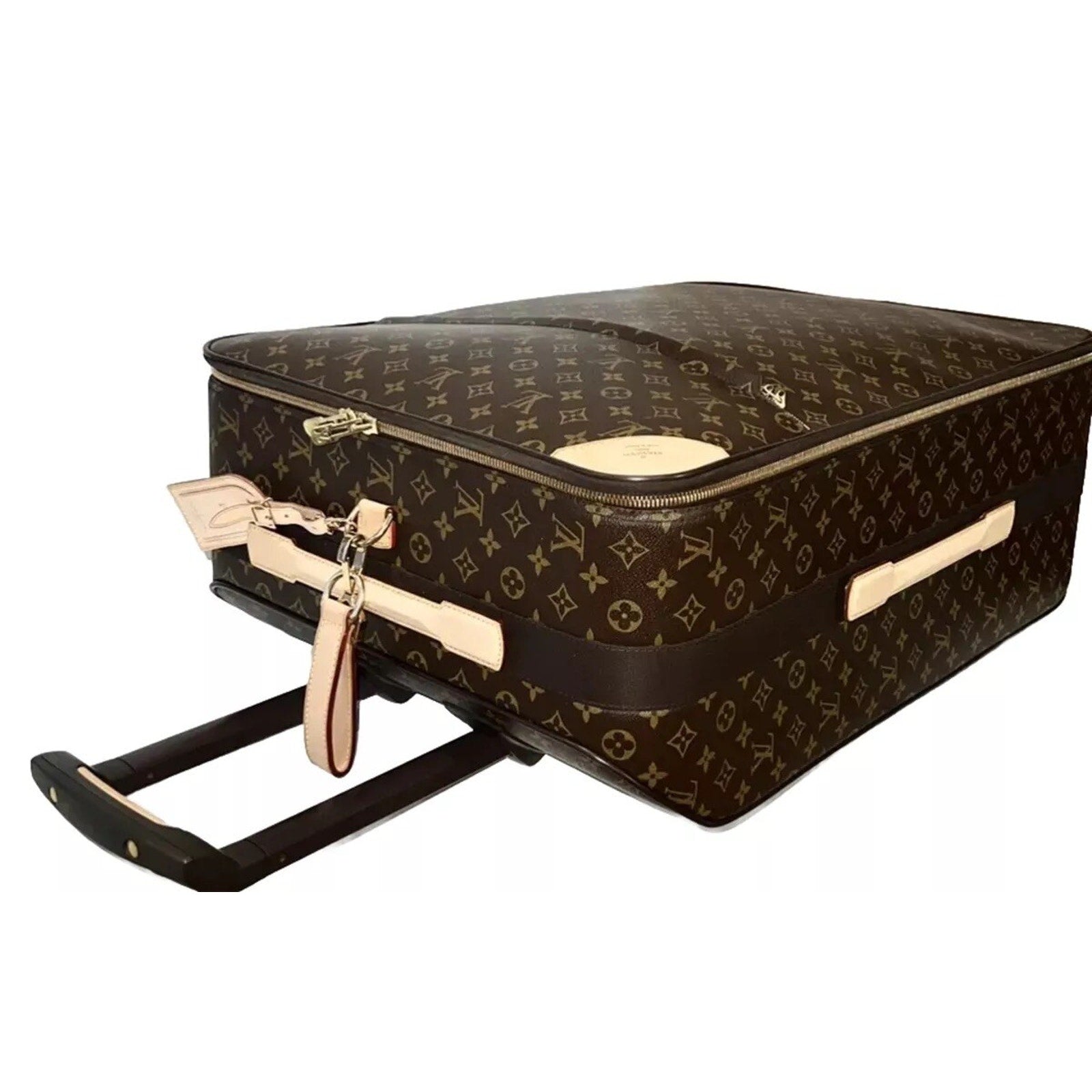 Louis Vuitton Pegase Monogram Suitcase Rolling Luggage Bag w/ Dust Cover