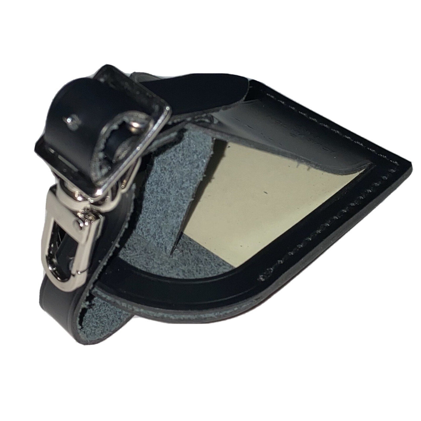 Louis Vuitton Paris Name Tag w/ TN Initials Goldtone Black Leather