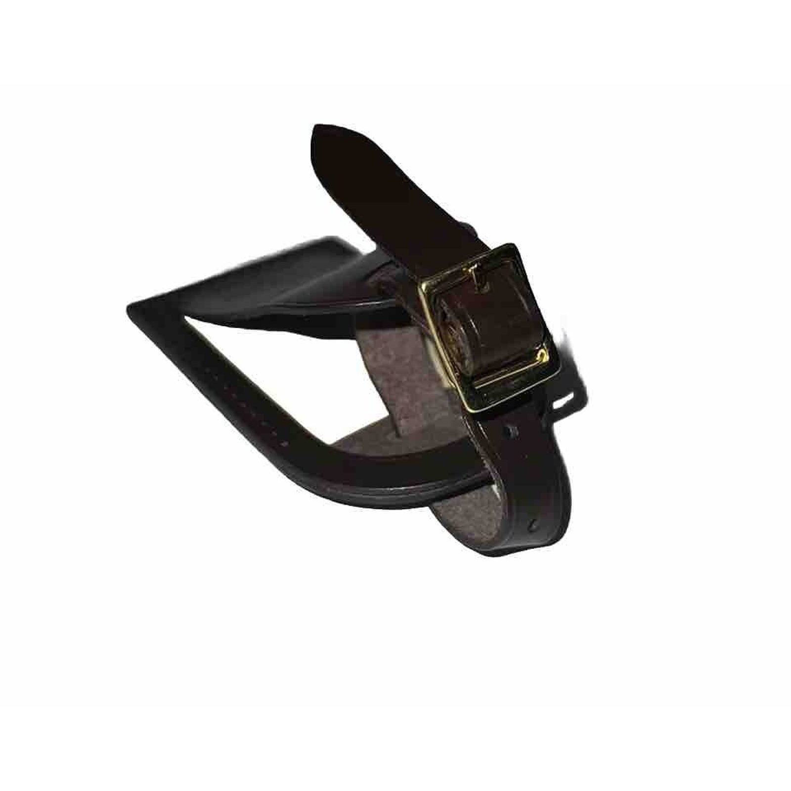 Louis Vuitton Name Tag w/ NM Stamped Dark Brown Leather Goldtone Large