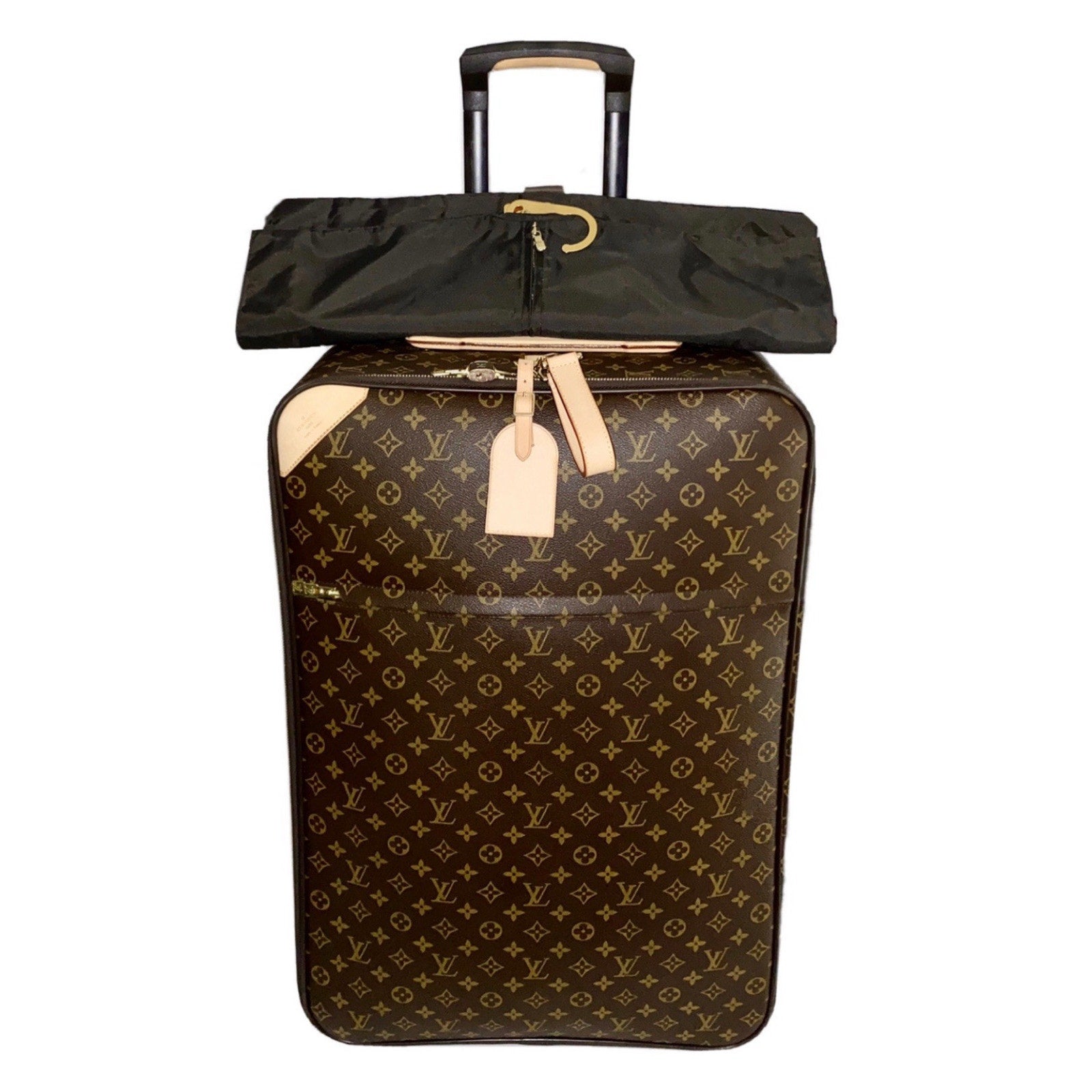 Louis Vuitton Pegase 26” Monogram Suitcase Luggage + Dustbag + Garment Bag