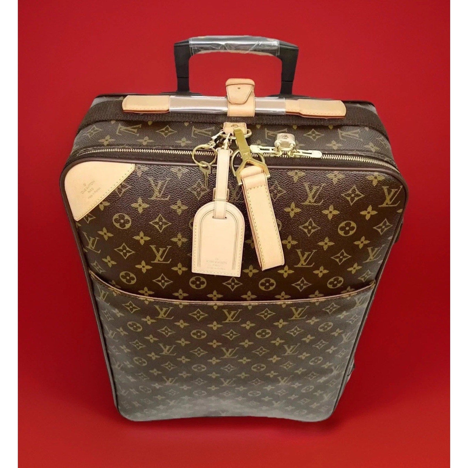 Louis Vuitton Pegase 55 Classic Suitcase w/ Garment Bag Hanger A++