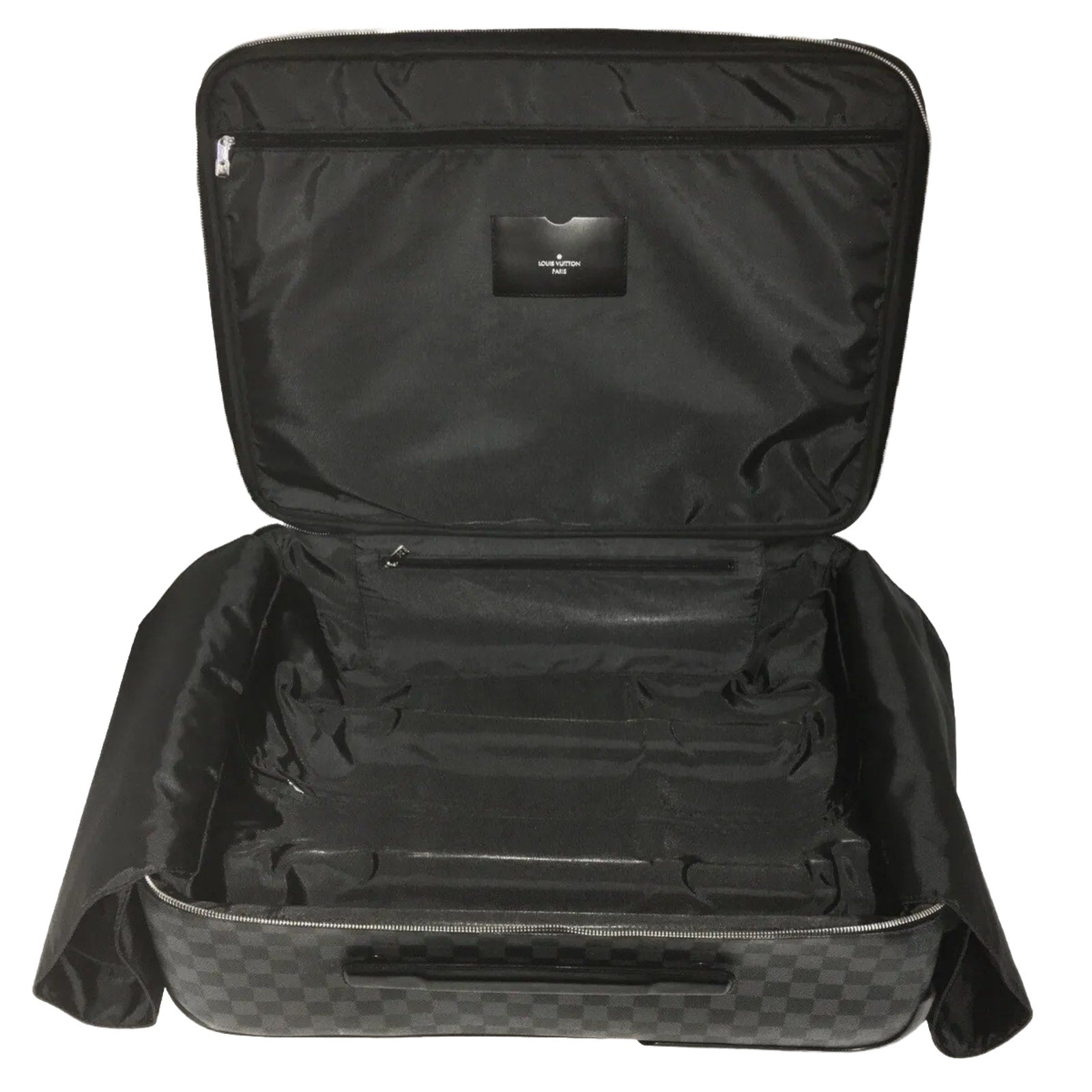 Louis Vuitton Pegase 55 Suitcase Graphite Bag Silver tone w/ Garment Bag