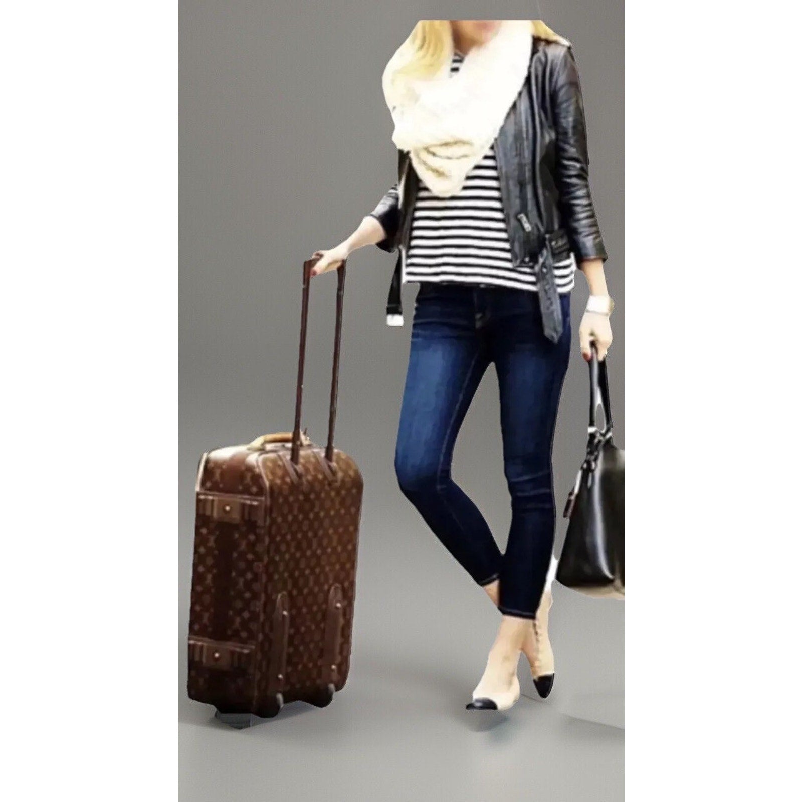 Louis Vuitton Pegase Vintage Rolling Carryon Suitcase Bag w/ COA Dust-bag