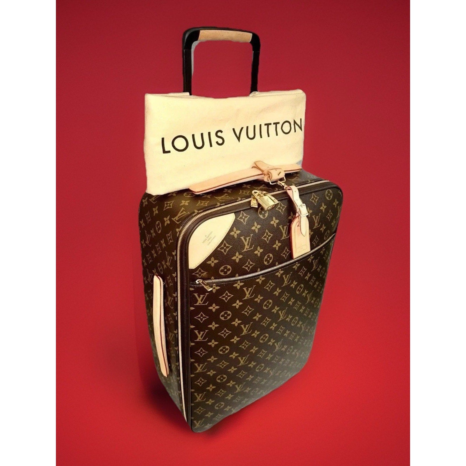 Authentic Louis Vuitton Pegase Suitcase Legere Monogram Bag Carry on w/ COA