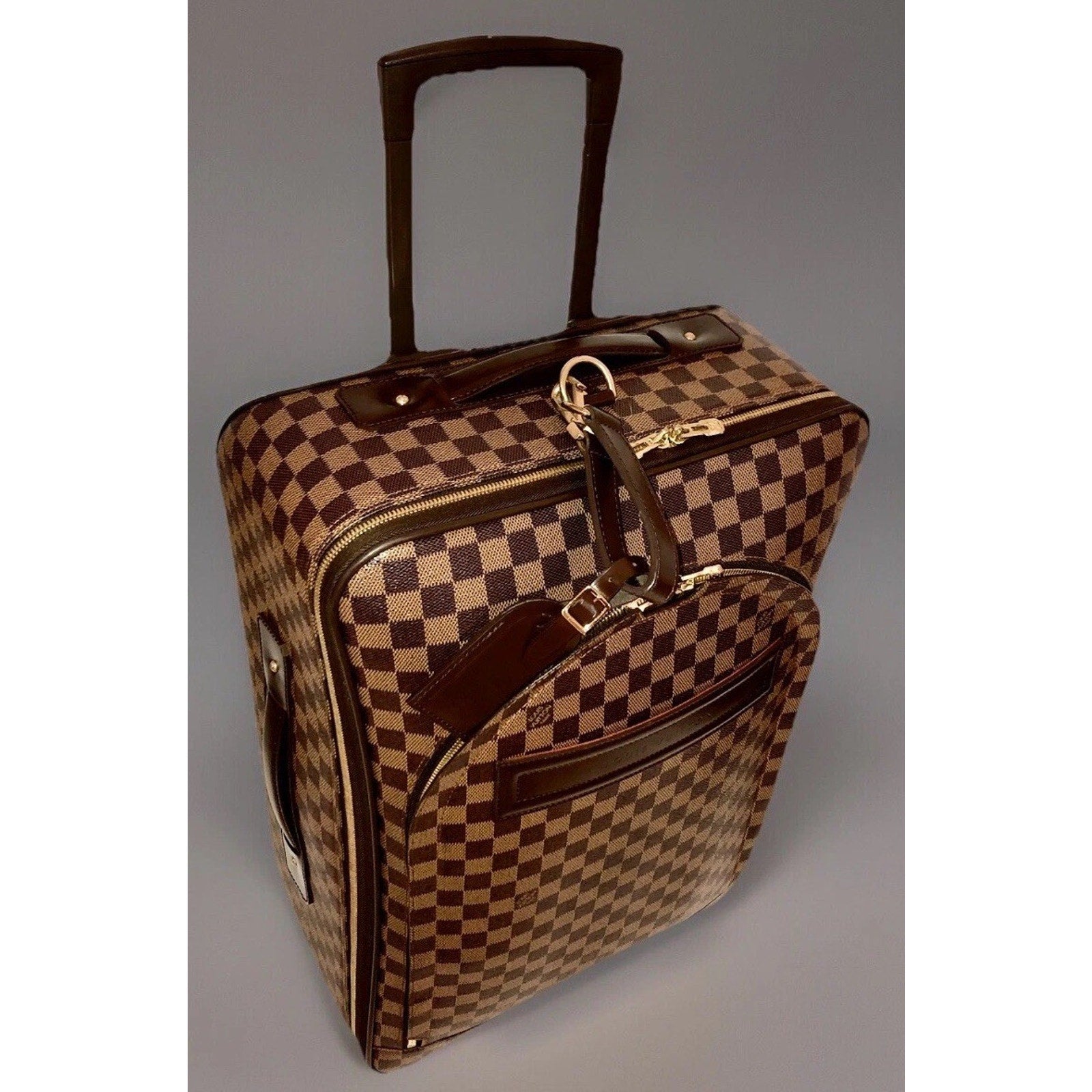 Louis Vuitton Pegase 55 Suitcase Bag Damier Ebene w/ Garment Bag Hanger