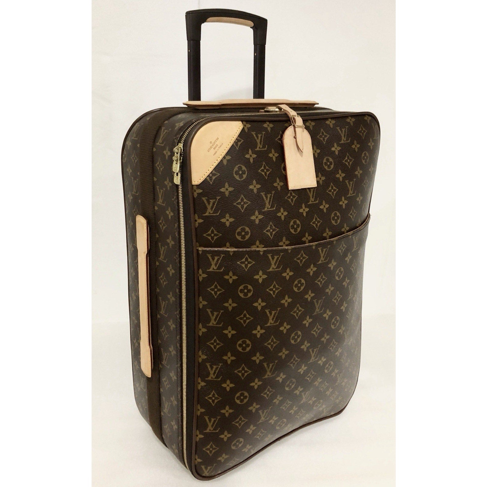 Louis Vuitton Pegase Monogram Suitcase Rolling Carry on w/ Coa Garment Bag 🇺🇸