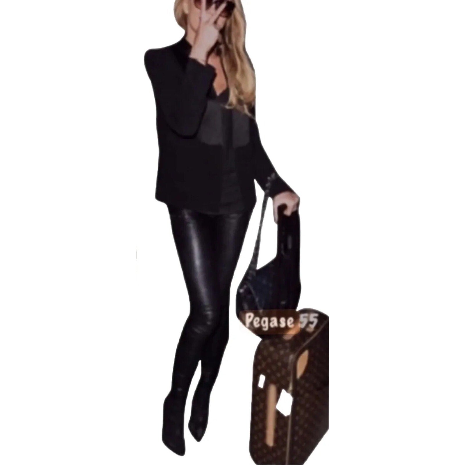 Louis Vuitton Pegase Monogram Suitcase w/ Cert of Auth Dust-bag Name Tag