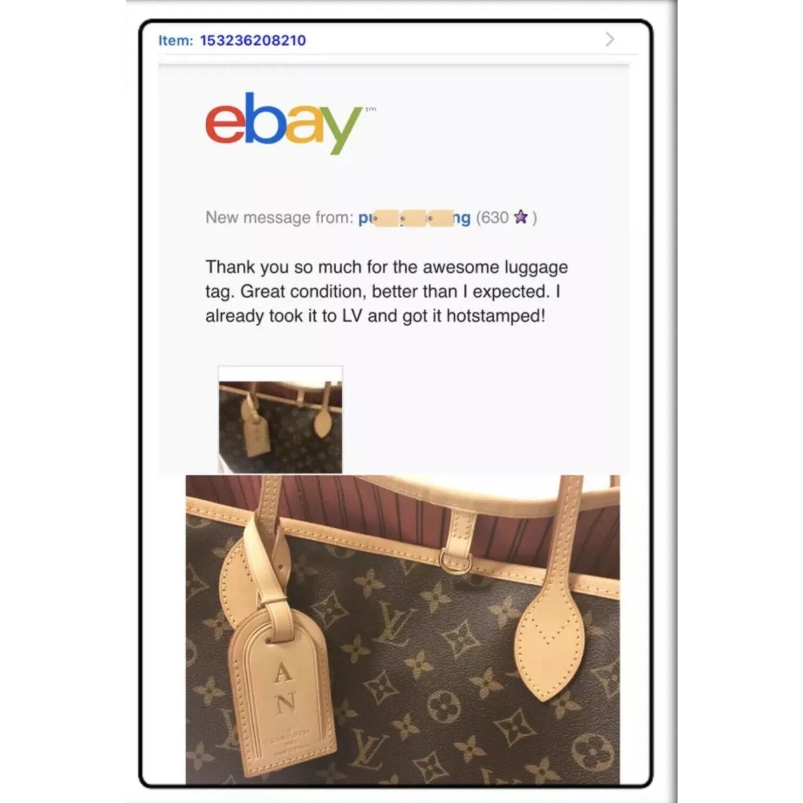 Louis Vuitton Name Tag - SMALL “Redone” 💎 1 Piece made in France