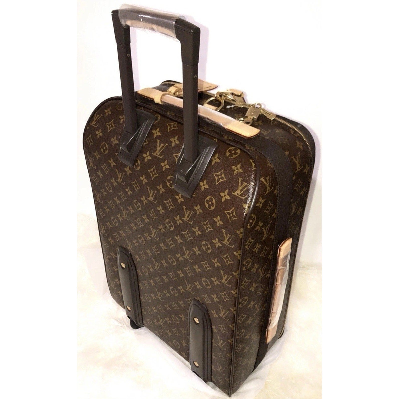 Louis Vuitton Pegase 55 Classic Rolling Suitcase w/Dust-bag COA Tag - Upright