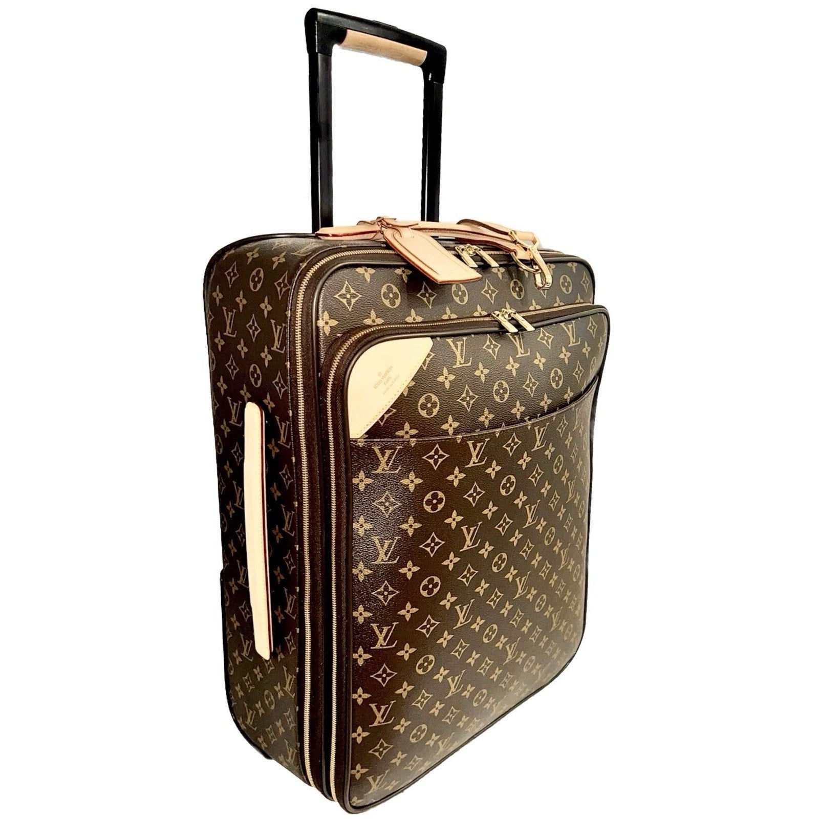 Louis Vuitton Business Pegase 55 Suitcase Monogram w/ Garment bag Dustbag Travel