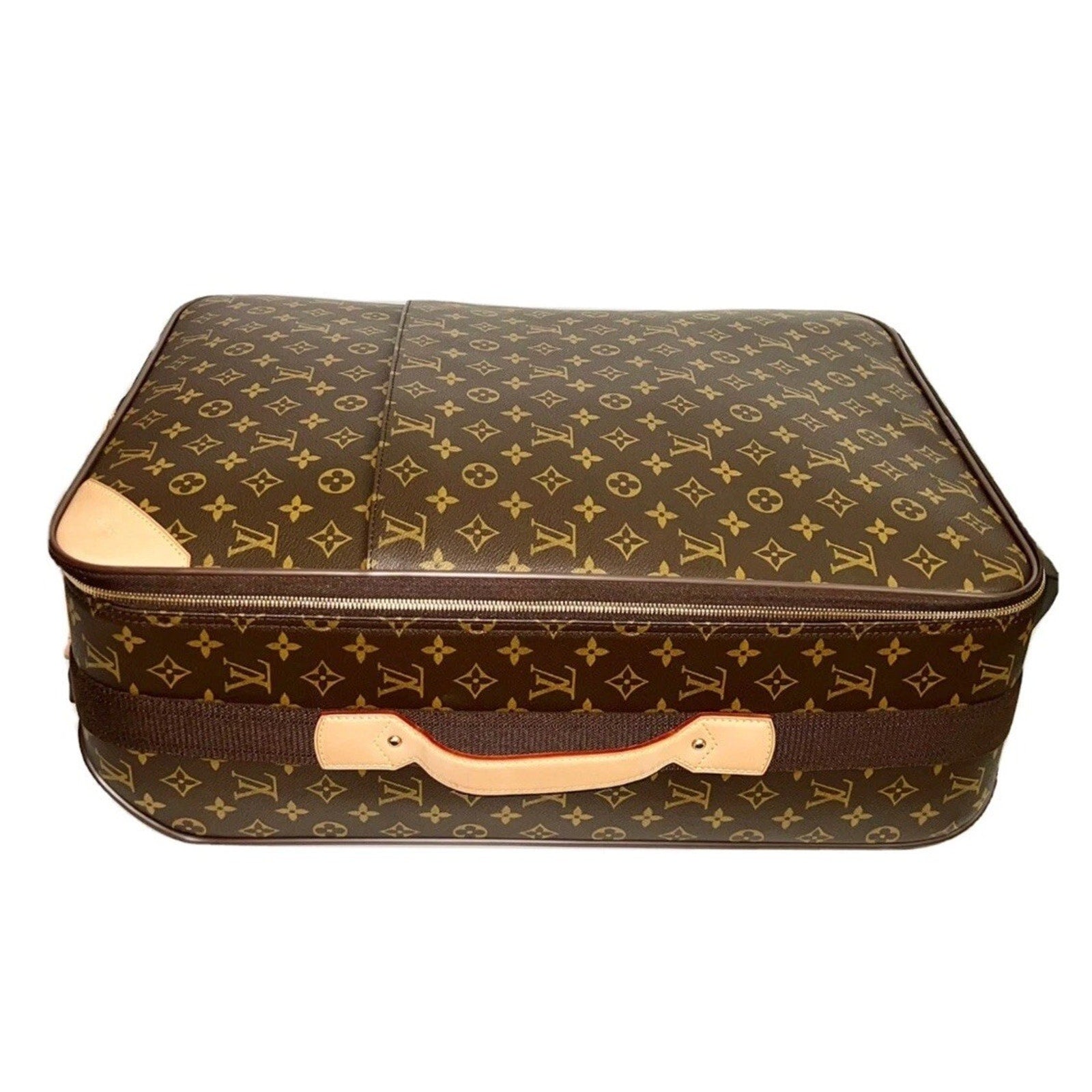Louis Vuitton Pegase Upright Suitcase Carry Bag w/ COA Dustbag Tag Strap