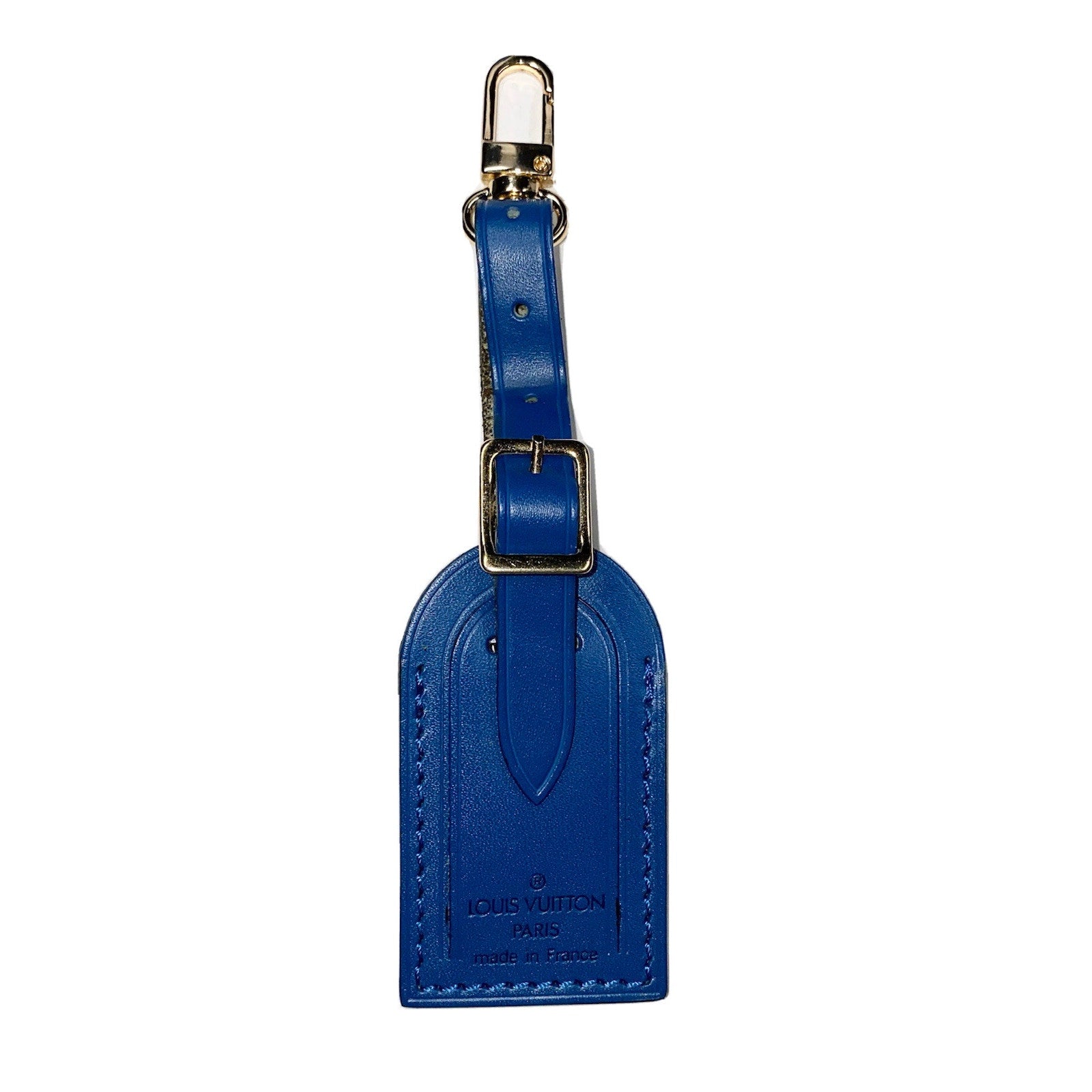 Louis Vuitton Blue Luggage Name Tag Toledo Small Leather - 🇫🇷