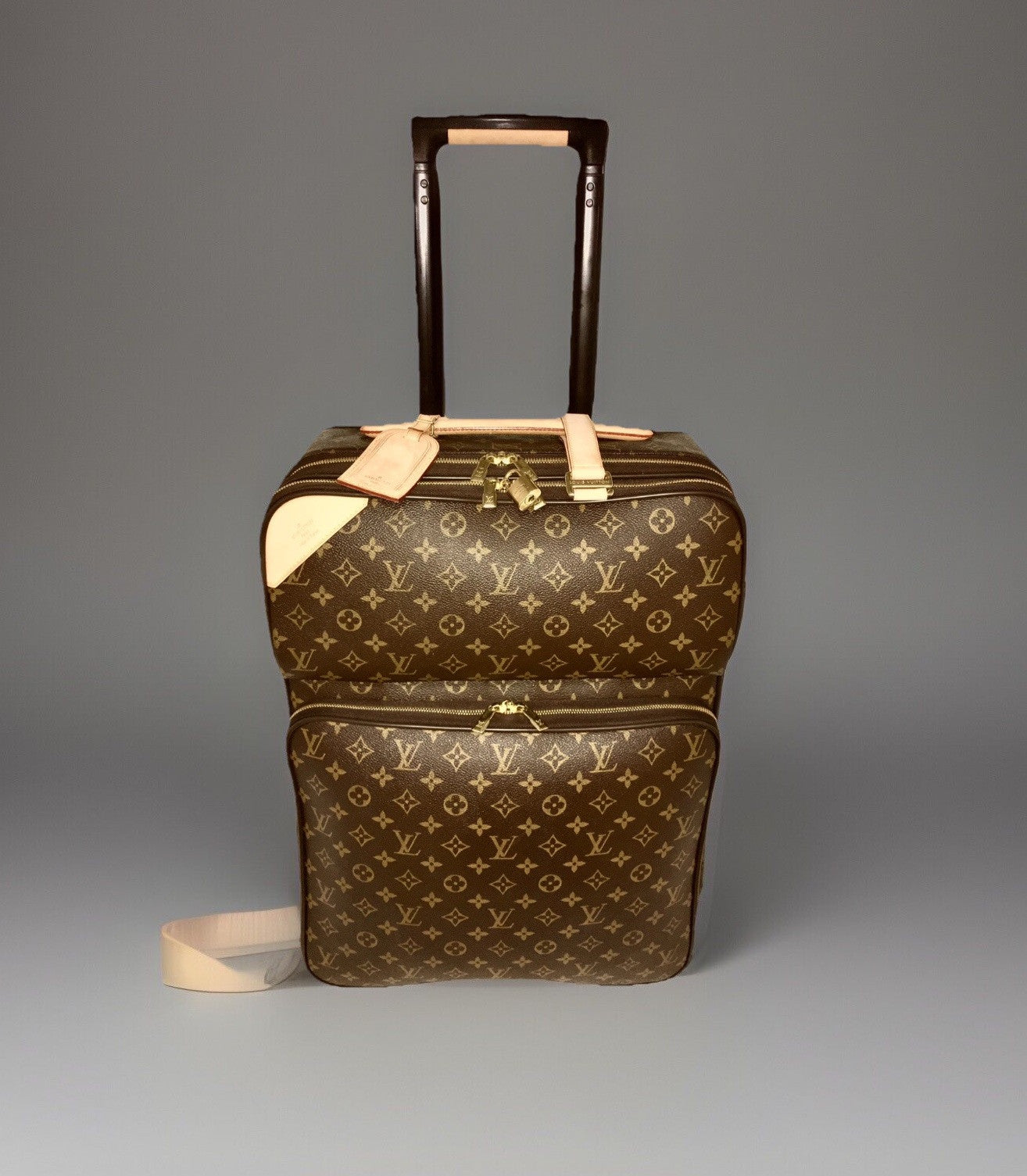Louis Vuitton Business Pegase 55 Monogram Suitcase Bag Pristine w/ Strap 🛍️