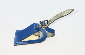 Louis Vuitton Luggage Tag Toledo Blue Small Calfskin Leather - No Initials