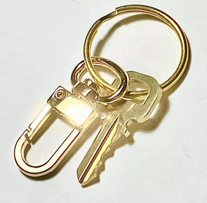 Louis Vuitton Key 308 Brass Goldtone w/ Generic Swivel Ring Clasp