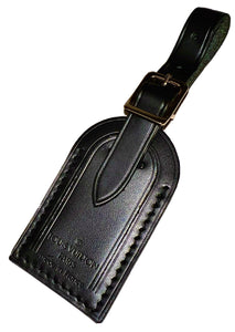 Louis Vuitton Luggage Tag Small Goldtone Black -0001 Authentic - 1 Piece