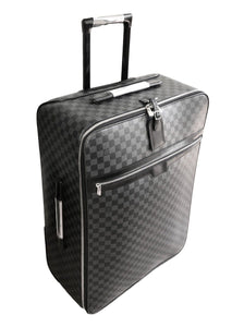 Louis Vuitton Graphite Business Pegase 65 Suitcase Bag w/ Luggage Tag Unisex💥