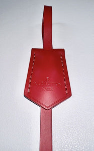 Louis Vuitton Gold Red Clochette Tag Key Holder Bell w/ K Initial Pristine