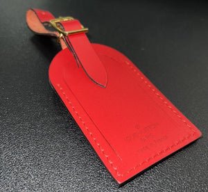 Louis Vuitton Red Name Tag Calfskin Tag Authentic Pristine- France