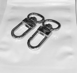 2x Swivel Clasp Charm Fits Louis Vuitton Name Bag Tag Silvertone Generic
