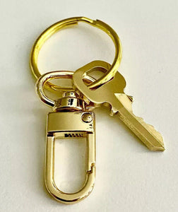 Genuine Louis Vuitton Key 312 Brass Goldtone w/ Generic Swivel Ring Clasp