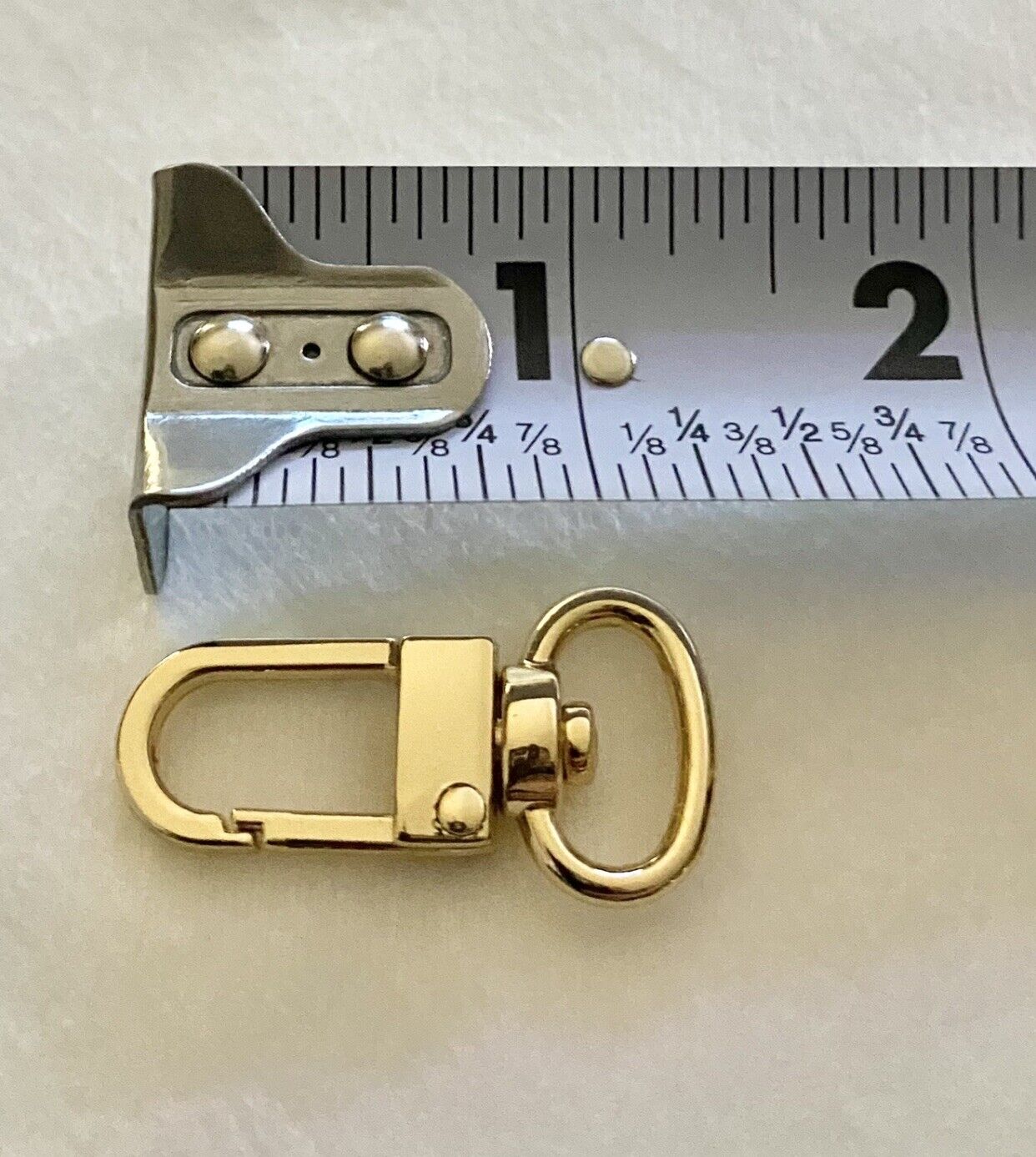 2X Goldtone Swivel Clasp fits Louis Vuitton Name Tag - Key Chain Fob Hook