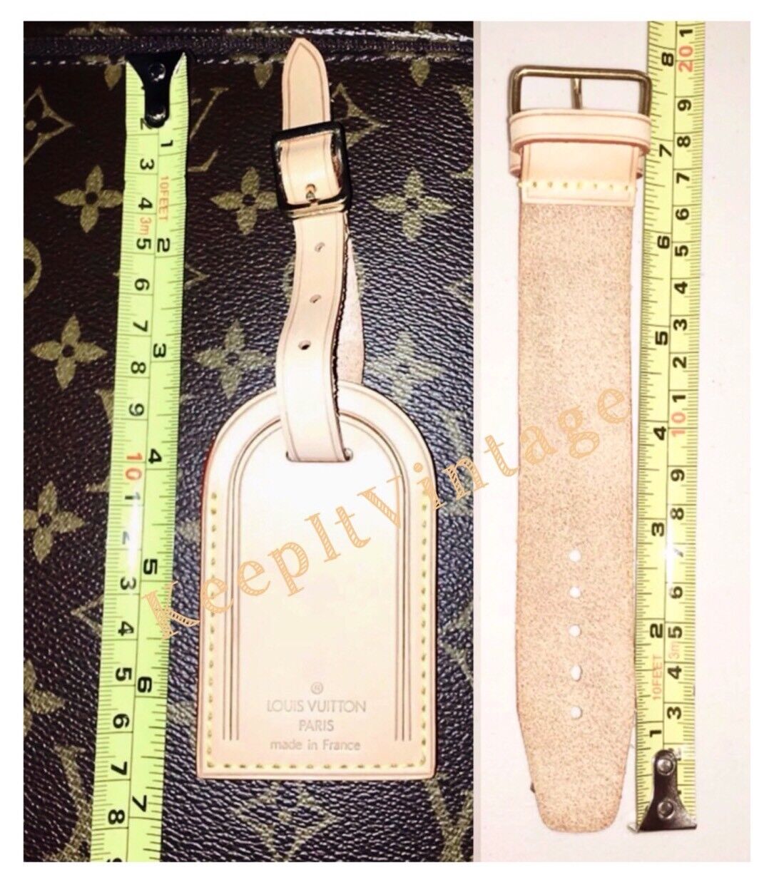 Authentic Louis Vuitton Leather Name Tag -ONE PIECE 🇫🇷