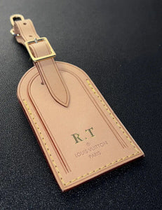 Louis Vuitton Name Tag w/ RT - Natural Vachetta Large UEC