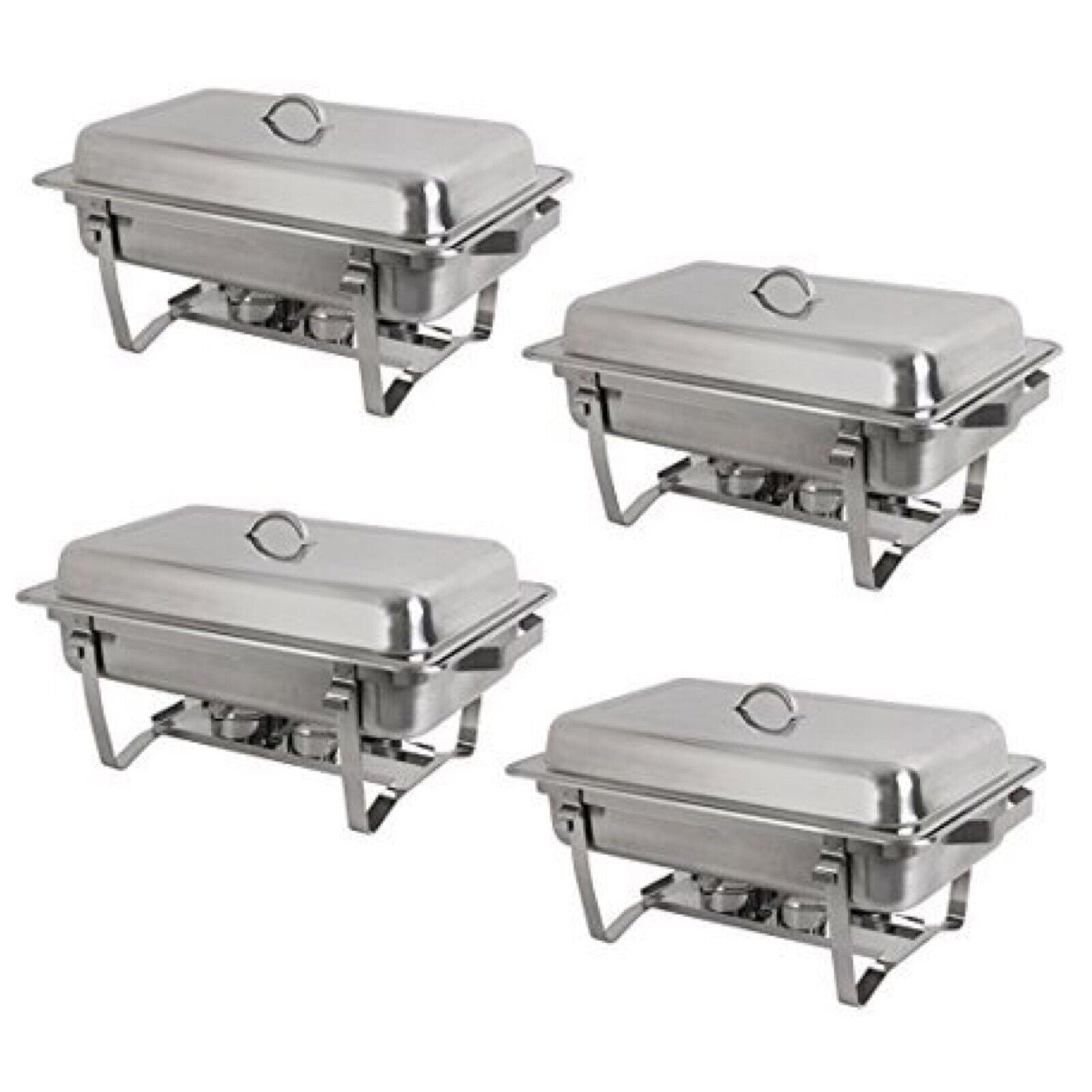 Stainless Steel CHAFER DISH - 8 QT Full Size Buffet Catering Party - 4 pack