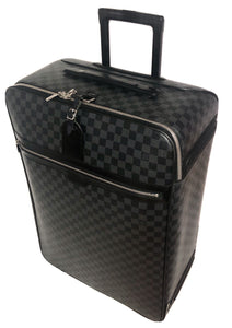 Louis Vuitton Business Pegase 65 Graphite Suitcase Luggage Bag + Garment Bag