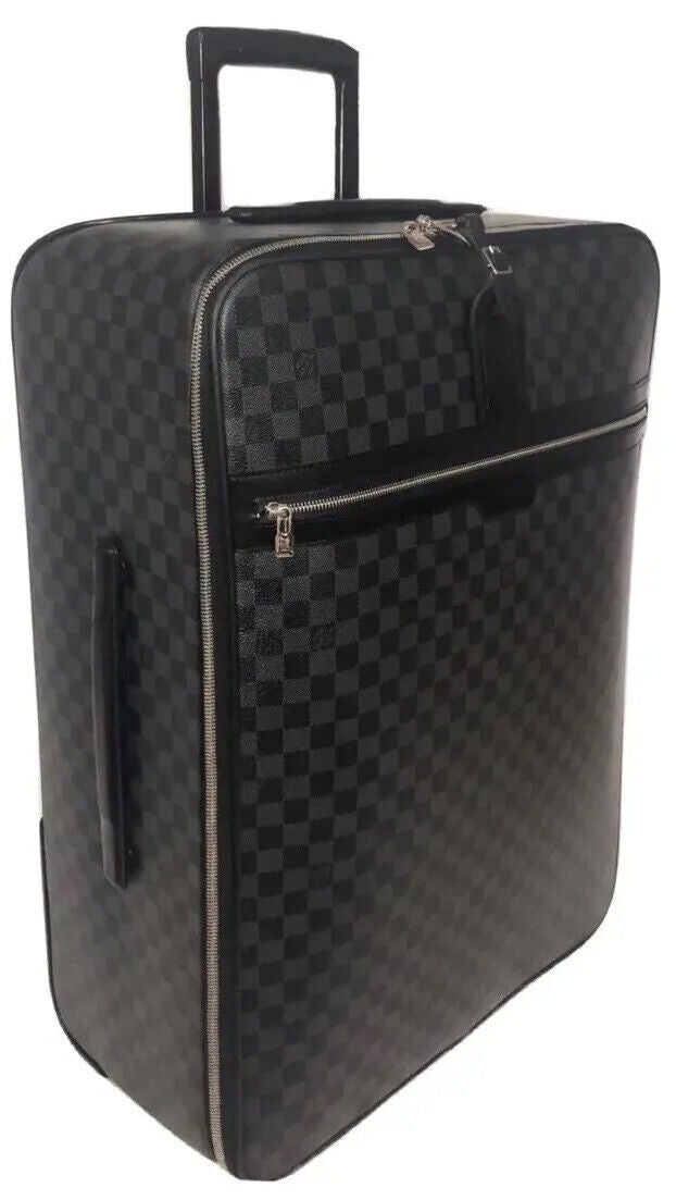 Louis Vuitton Graphite Business Pegase 65 Suitcase Bag w/ Luggage Tag Unisex💥