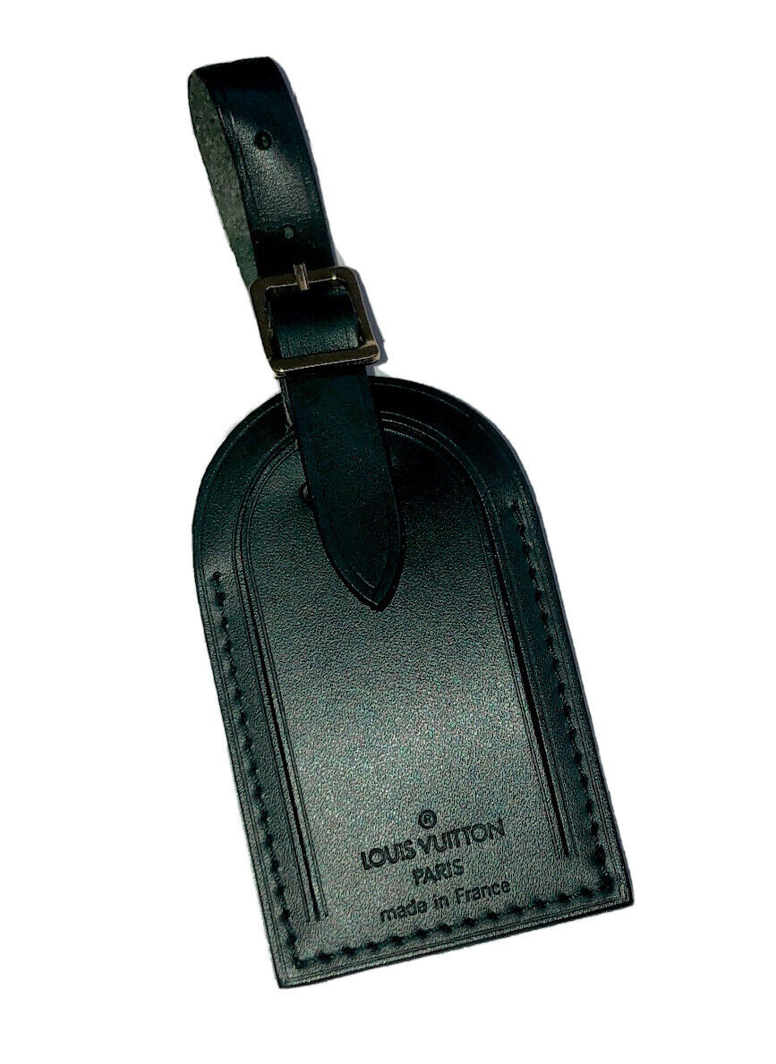 Louis Vuitton Winter Green Luggage Tag Smooth Calfskin Leather Dark Large UEC