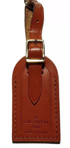 Louis Vuitton Luggage Tag Kenyan Fawn Smooth Calfskin Small - Red Orange