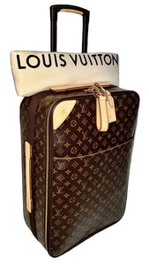 Louis Vuitton Pegase 55 Carry-on Suitcase Bag w/ Name Tag Dustbag SD0045