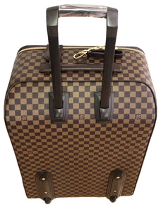 Louis Vuitton Pegase 65 Damier Ebene Suitcase Bag w/ Luggage Tag Dustbag