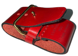 Louis Vuitton Red Leather Strap Calfskin Poignet France 🇫🇷 Genuine!