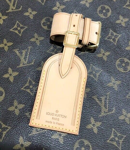 Authentic Louis Vuitton Luggage Bag Tag w/ Strap- “Restored” One Set Large 🇫🇷