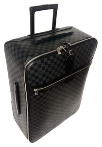 Louis Vuitton Business Pegase 65 Graphite Suitcase Luggage Bag + Garment Bag