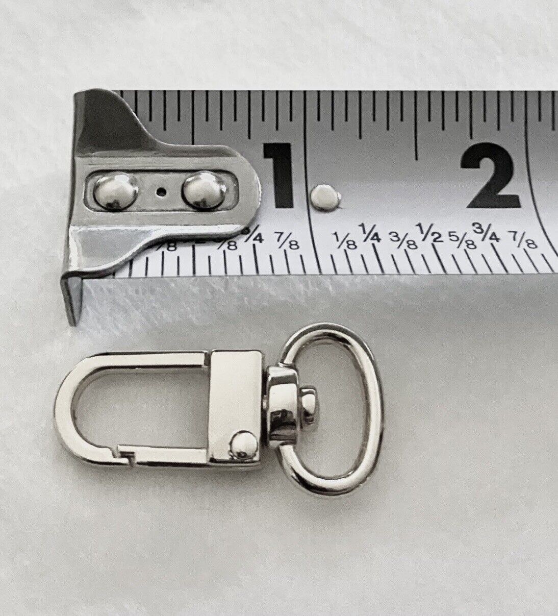 2X Silver Swivel Clasp Fits Louis Vuitton Name Tag Clip Key Charm Hook
