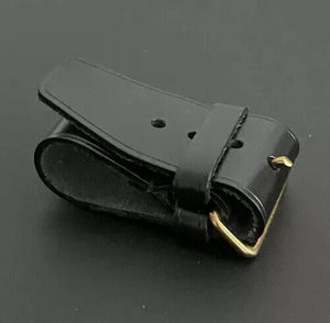 Louis Vuitton Black Leather Strap w/ Goldtone Metal Poignet UEC 🇫🇷
